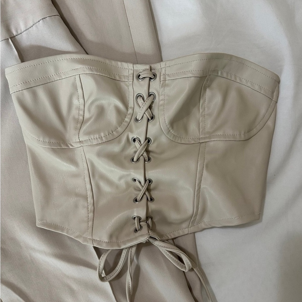 Leather Crop Top